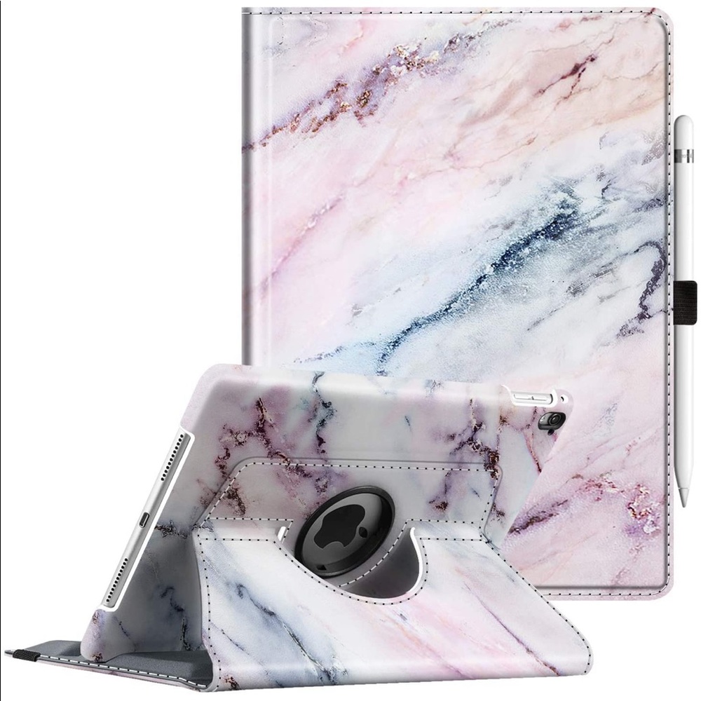 Fintie Case for iPad Pro 9.7 360 Rotating Case Marble Pink